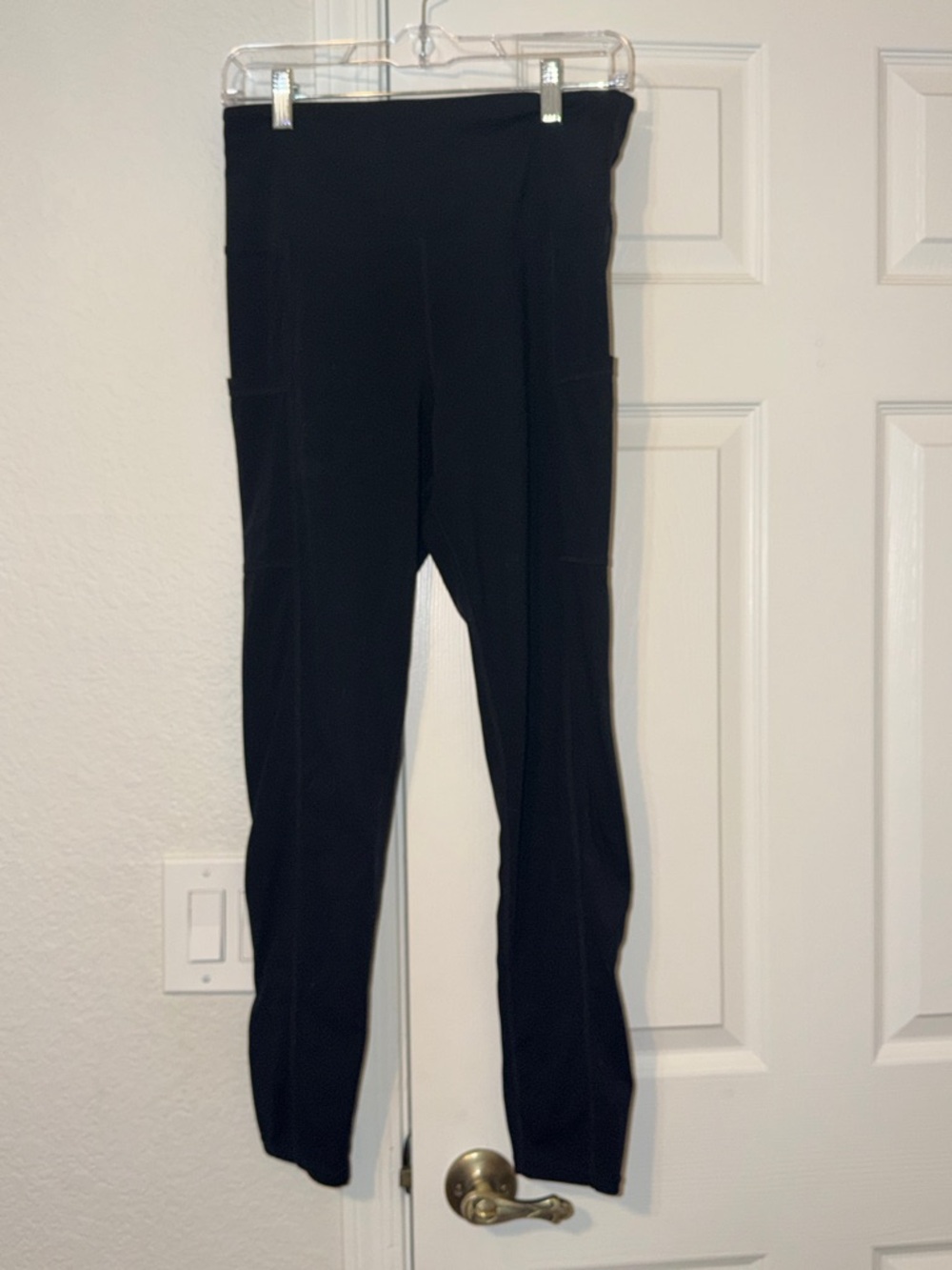Tuff Athletics Black High-Waist Leggings with Side Pockets